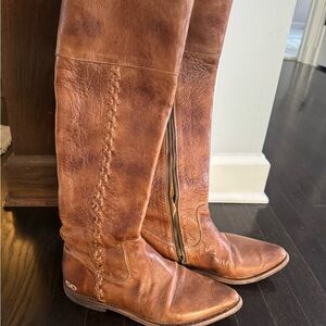 Bed Stu Brown Leather Knee-High Boots